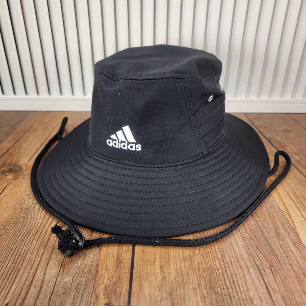Adidas Aeroready Victory Bucket Hat Black Sun Protection Outdoor One Size Hiking - Picture 1 of 13